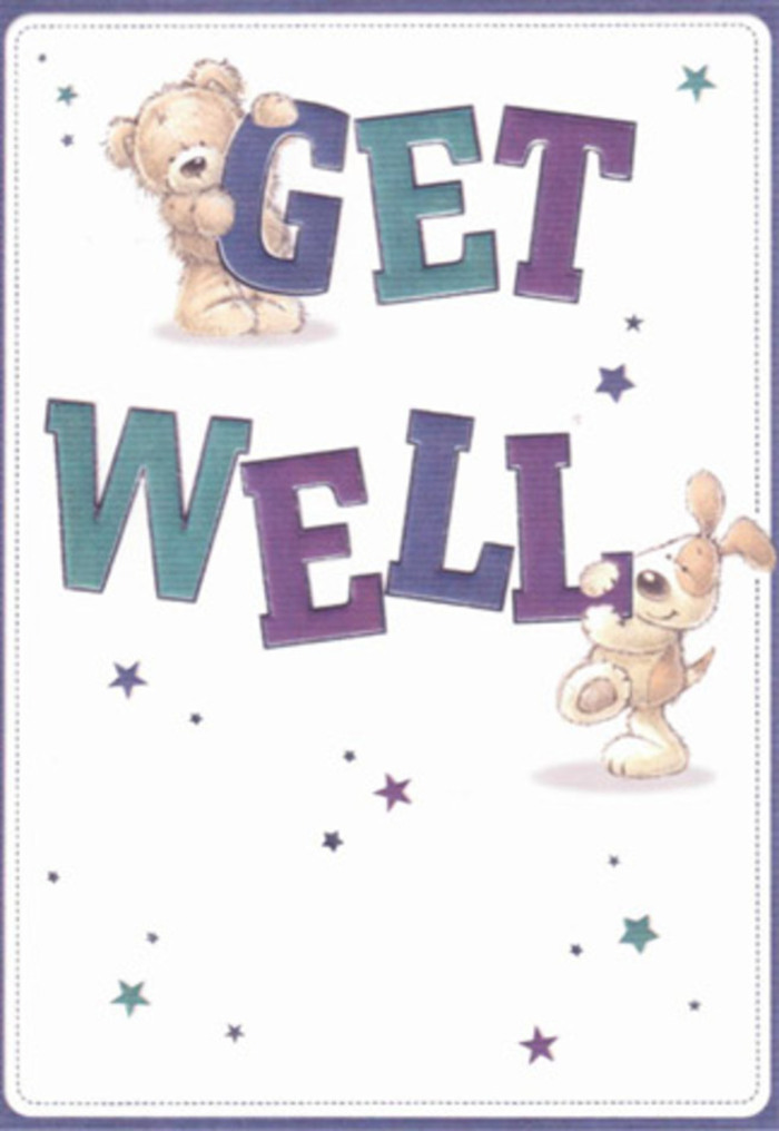 This cheerful get well card is a celebration of heartfelt support, perfectly captured by the friendly illustrations of a smiling bear and a joyful puppy, their warmth evoking the spirit of caring that defines Barking Flowers. Shimmering stars swirl around the pair, as if scattering good wishes along Barking's familiar streets. The bold, tactile letters in shades of purple and teal ground the composition with cheer, reminiscent of market stalls bursting with colour. The textures invite the senses: the soft tufts of the bear's fur, the velvety floppy ears of the pup, so vividly illustrated it's as if you could reach out and touch them. Imagine pairing this uplifting card with a fresh bouquet-together, they create a layered gesture of positivity and support, ideal for anyone in Barking facing a difficult time. The light backdrop and whimsical sense of movement make it truly inviting, designed to raise the spirits of loved ones, young or old, all across Barking's vibrant neighbourhoods.